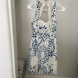 White House Black Market Geometric Fit & Flare Dress